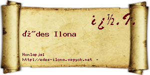 Édes Ilona névjegykártya